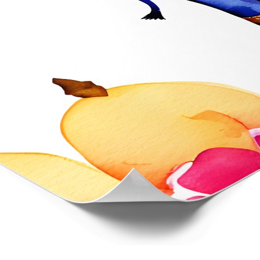 Indische Hochzeit verzierter Elefant Begrüßungszei Poster (Ecke)