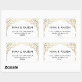 Indische Hochzeitaufkleber, Hochzeitsticker Rechteckiger Aufkleber (Blatt)