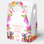 Indische Hochzeitelefanten tanzen Blume Geschenkschachtel (Geöffnet)