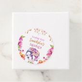 Indische Hochzeitelefantenpink-Blume bevorzugen Geschenkanhänger (Beispiel)