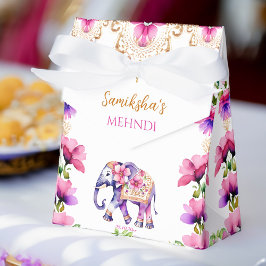 Indische Hochzeitelefantenpink-Blume Geschenkschachtel