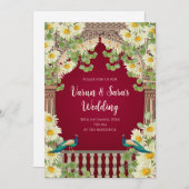 Indische Hochzeitkarte Digitale Hindueinladungen Einladung (Vorne/Hinten)