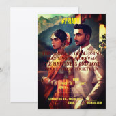 Indische Hochzeitkarte Einladung (Vorne/Hinten)