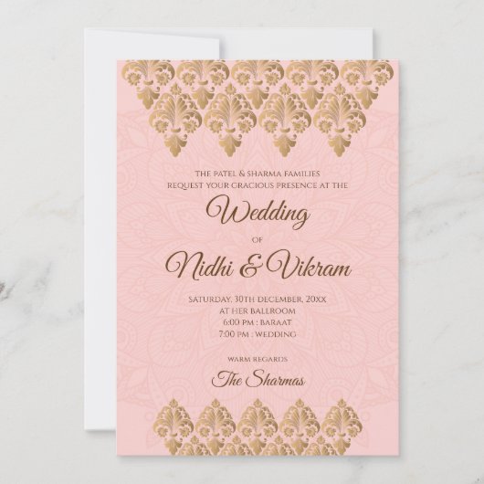 Indische Hochzeitkarten & Hindu-Einladungen Einladung (Vorderseite)