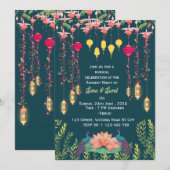 Indische Hochzeits-Sangeet-Nacht-Einladungen Einladung (Vorne/Hinten)