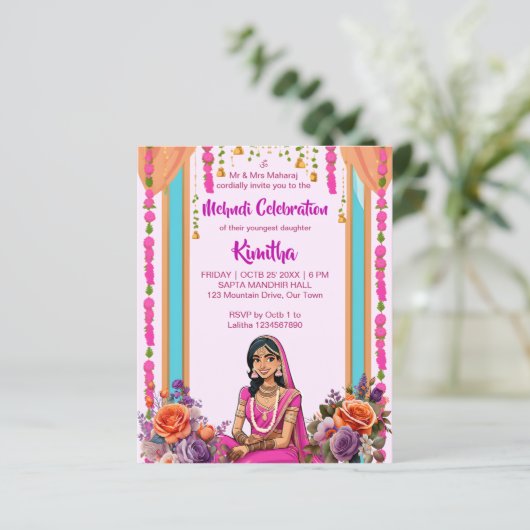 Indische Hochzeitsbrauerei in Rosa (Stehend Vorderseite)