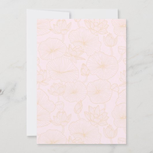 Indische Hochzeitsdetails UAWG lotus gold mandala Einladung (Rückseite)