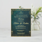 Indische Hochzeitseinladung Ankündigung (Stehend Vorderseite)
