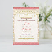 Indische Hochzeitseinladung Einladung (Stehend Vorderseite)