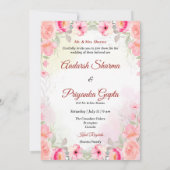 Indische Hochzeitseinladung Hindu Hochzeitseinladu Einladung (Rückseite)