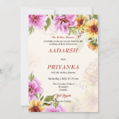 Indische Hochzeitseinladung Hindu Hochzeitseinladu Einladung (Rückseite)