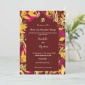 Indische Hochzeitseinladung Moderne Dynamik Save The Date (Stehend Vorderseite)