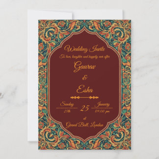 Indische Hochzeitseinladung (Mughal-Version) Einladung