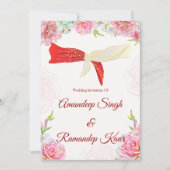 Indische Hochzeitseinladung Sikh Hochzeit lädt ein Einladung (Vorderseite)