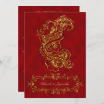 Indische Hochzeitseinladung von Red and Gold Peaco