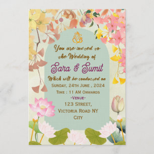 Indische Hochzeitseinladungen  Einladung