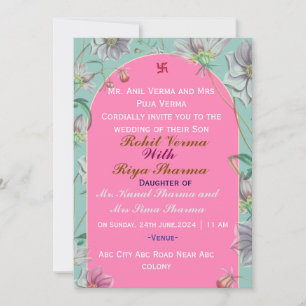 Indische Hochzeitseinladungen  Einladung