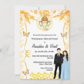 Indische Hochzeitsempfehlung Einladung (Vorderseite)