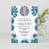 Indische Hochzeitsempfehlung Einladung (Stehend Vorderseite)