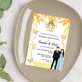 Indische Hochzeitsempfehlung Einladung