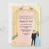 Indische Hochzeitsempfehlung Einladung (Vorderseite)