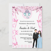 Indische Hochzeitsempfehlung Einladung (Vorderseite)