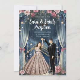 Indische Hochzeitsempfehlung lädt ein Einladung