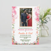 Indische Hochzeitsempfehlung personalisierbares Bi Einladung (Stehend Vorderseite)