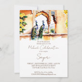 Indische Hochzeitsfriedhöfe im Schloss Jaipur Einladung (Vorderseite)