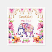 Indische Hochzeitsgeschirr für verzierte Elefanten Serviette (Vorderseite)