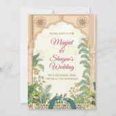 Indische Hochzeitskarte Einladung (Vorderseite)