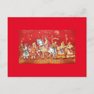 indische Hochzeitskarte Postkarte