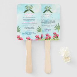 Indische Hochzeitsreise Hand Fan, danke Karte Fächer
