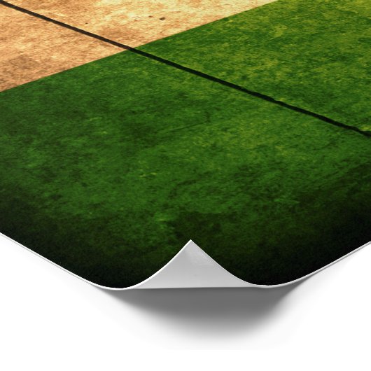 Indische Holzflagge Poster (Ecke)