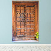 Indische Holztür Leinwanddruck (Insitu (Holzboden))