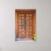 Indische Holztür Leinwanddruck (Vorderseite)
