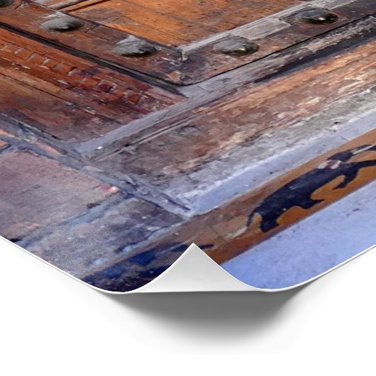 Indische Holztür Poster (Ecke)