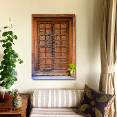 Indische Holztür Poster