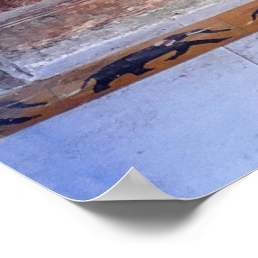 Indische Holztür Poster (Ecke)