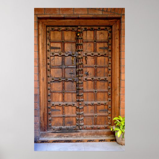 Indische Holztür Poster (Vorne)