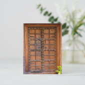 Indische Holztür Postkarte (Stehend Vorderseite)