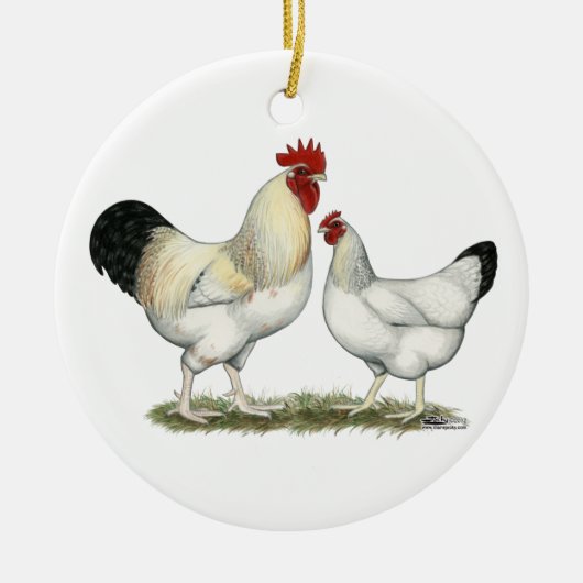Indische Hühner Keramikornament (Vorne)