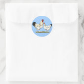 Indische Hühner Runder Aufkleber (Tasche)