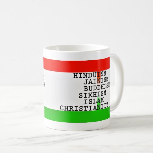 Indische Identitätsreligionen Kaffeetasse (VorderseiteRechts)