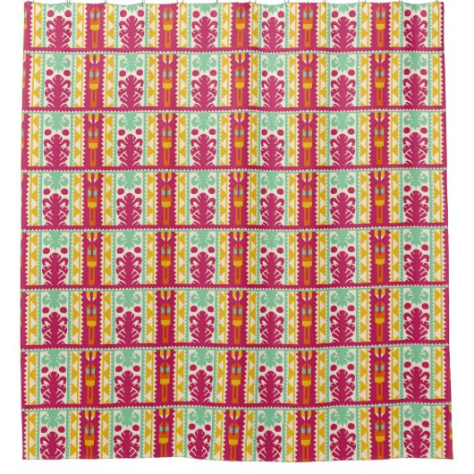 Indische Illustration des traditionellen Textildes Duschvorhang (Vorderseite)