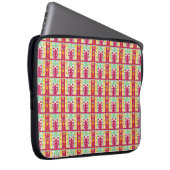Indische Illustration des traditionellen Textildes Laptopschutzhülle (Vorne Rechts)