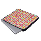 Indische Illustration des traditionellen Textildes Laptopschutzhülle (Vorne Knopf)