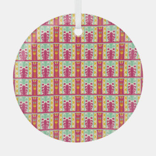 Indische Illustration des traditionellen Textildes Ornament Aus Glas