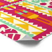 Indische Illustration des traditionellen Textildes Poster (Ecke)