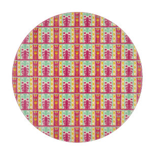 Indische Illustration des traditionellen Textildes Schneidebrett
